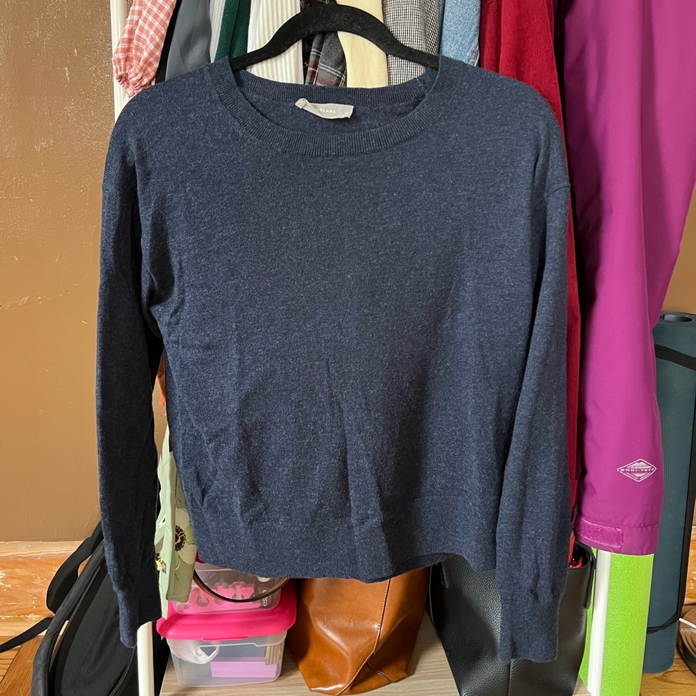 Navy/dark blue Everlane Wool Mix Crewneck Sweater